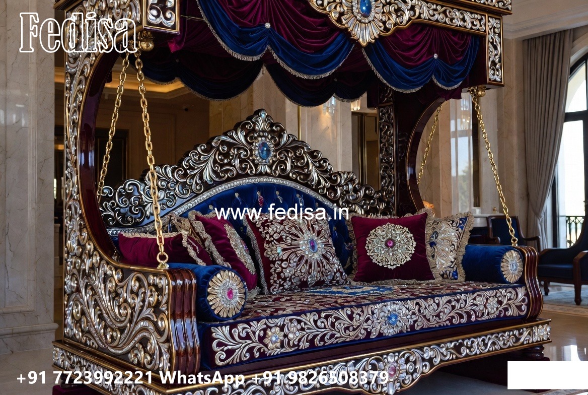 Luxury Wood Carving Swing Design for Indoor Home Decor No-2604