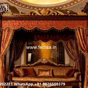 Wooden Jhula Wood Carving Swing Design for Indian Interiors No-2607