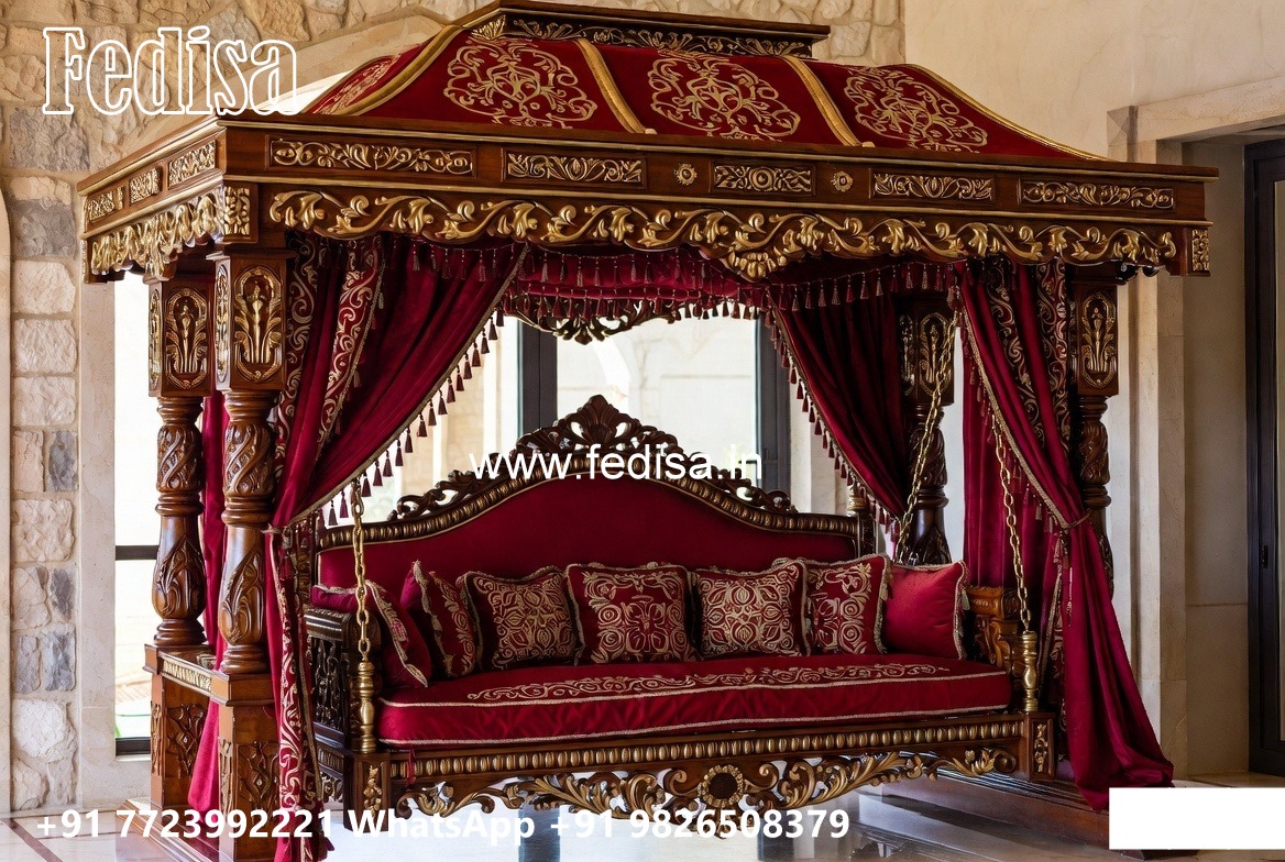 Royal Wood Carving Swing Design with Antique Finish No-2608