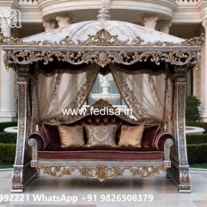 Artistic Wood Carving Swing Design for Elegant Interiors No-2617