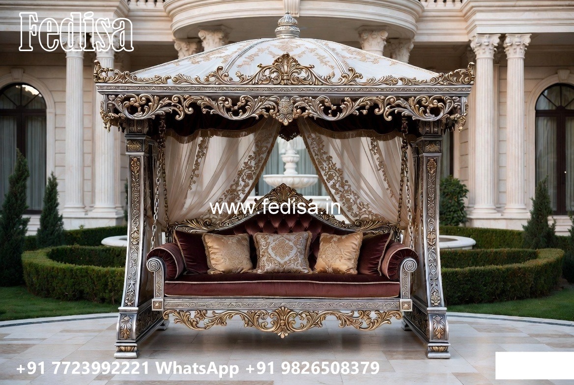 Artistic Wood Carving Swing Design for Elegant Interiors No-2617