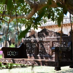 Traditional Wood Carving Swing Design with Floral Engraving No-2618