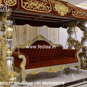 Indoor Wood Carving Swing Design with Premium Finish No-2627