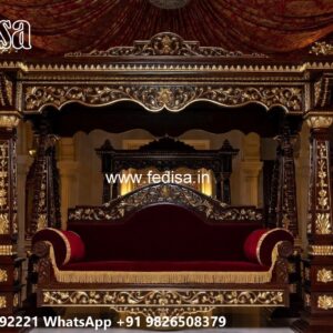 Luxury Wood Carving Swing Design with Decorative Chains No-2635
