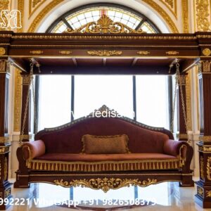 Royal Wood Carving Swing Design for Sophisticated Living Rooms No-2641