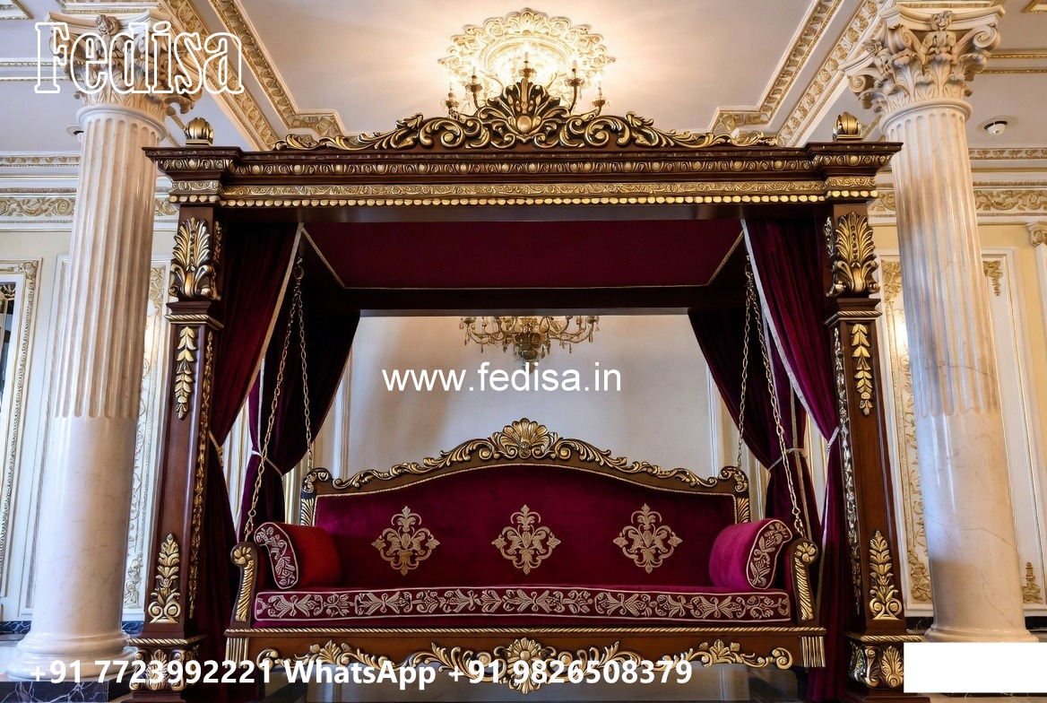 Premium Wood Carving Swing Design for Spacious Halls No-2643