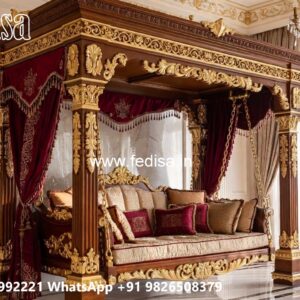 Classic Wood Carving Swing Design with Timeless Elegance No-2650
