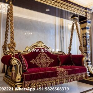 Beautiful Wood Carving Swing Design for Luxury Apartments No-2652