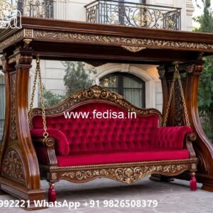 Traditional Wood Carving Swing Design for Indian Homes No-2656