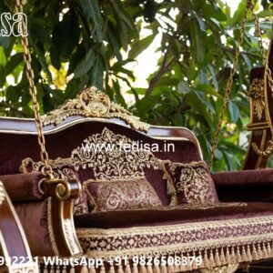 Artistic Wood Carving Swing Design with Heritage Influence No-2660