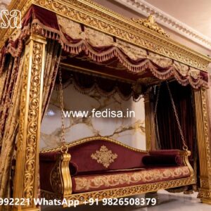 Premium Wood Carving Swing Design with Decorative Carvings No-2662