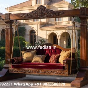 Beautiful Wood Carving Swing Design with Antique Charm No-2664