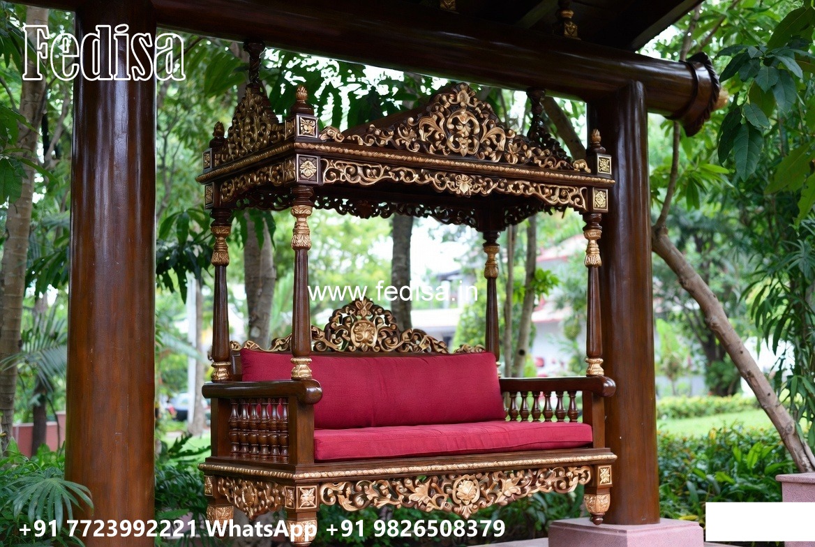 Indoor Wood Carving Swing Design for Elegant Sitting Areas No-2666