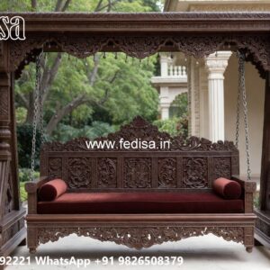 Wood Carving Swing Design Ideas for Royal Home Interiors No-2672