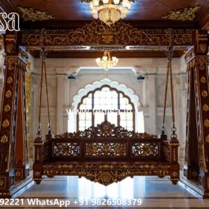 Royal Wood Carving Swing Design with Decorative Detailing No-2677
