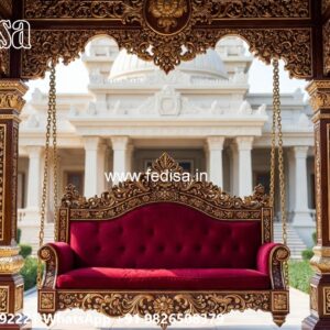 Beautiful Wood Carving Swing Design for Indoor Hall Areas No-2678