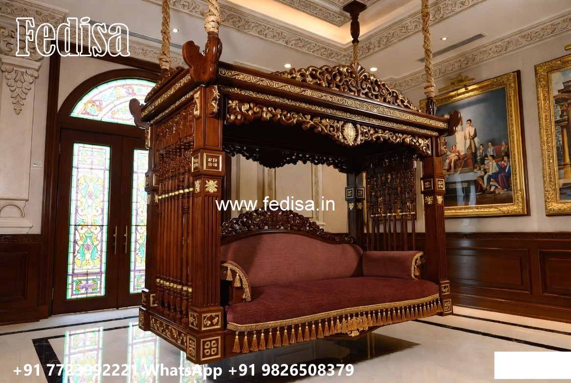 Artistic Wood Carving Swing Design with Antique Appeal No-2682
