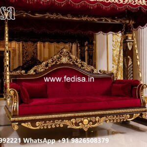 Traditional Wood Carving Swing Design with Royal Comfort No-2684