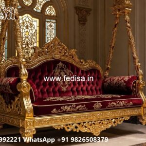 Wood Carving Swing Design with Stylish Decorative Features No-2685