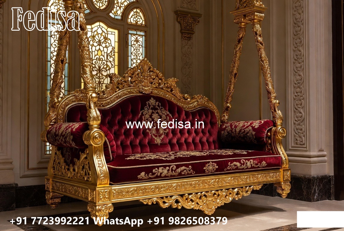 Wood Carving Swing Design with Stylish Decorative Features No-2685
