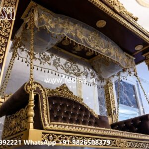 Luxury Wood Carving Swing Design with Rich Craftsmanship No-2691