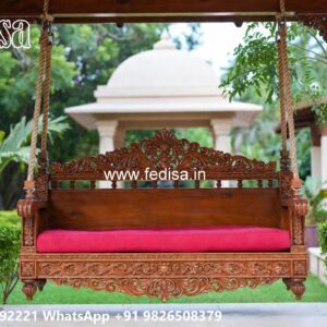 Artistic Wood Carving Swing Design with Wooden Heritage Style No-2692