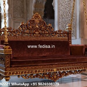Wood Carving Swing Design with Beautiful Handcrafted Finish No-2694