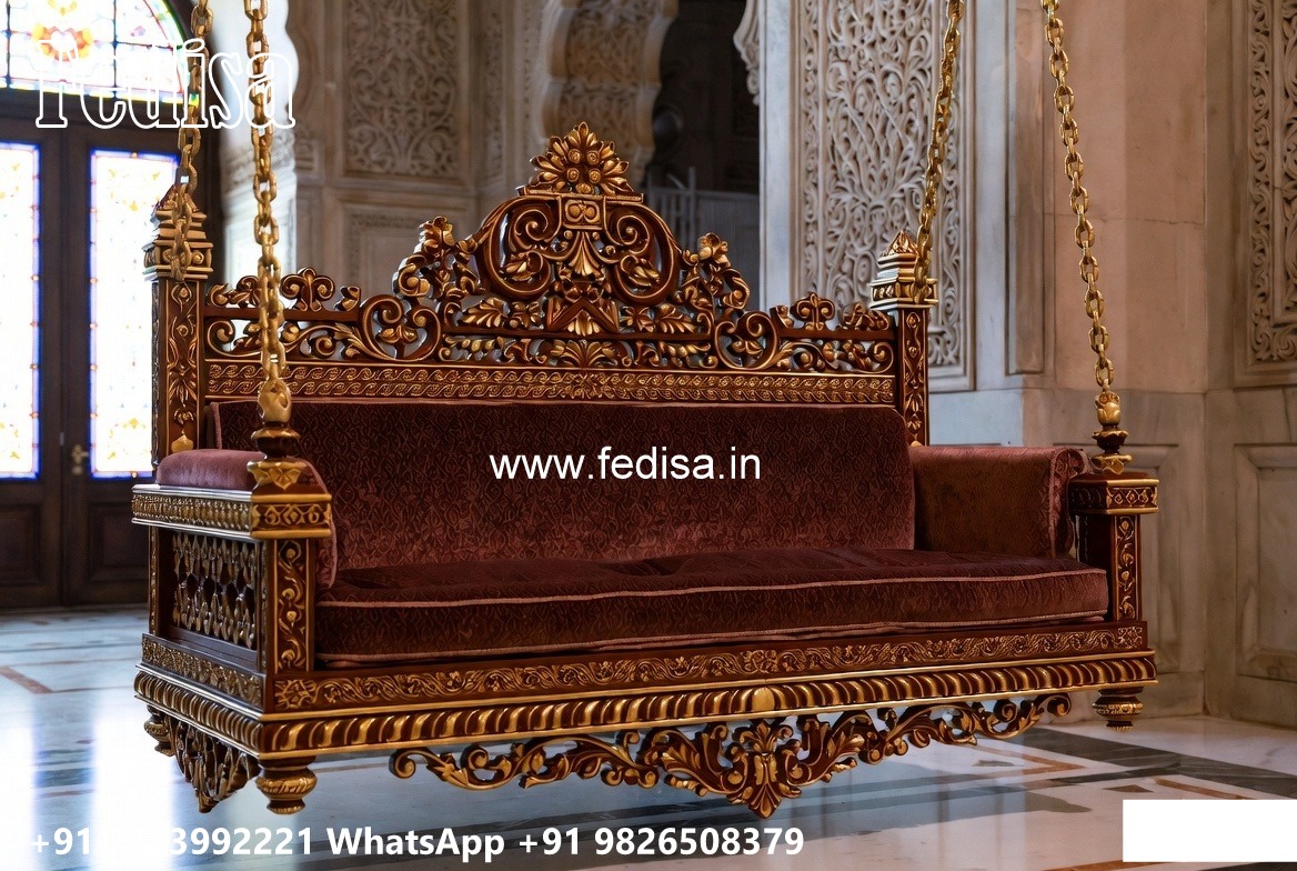 Wood Carving Swing Design with Beautiful Handcrafted Finish No-2694
