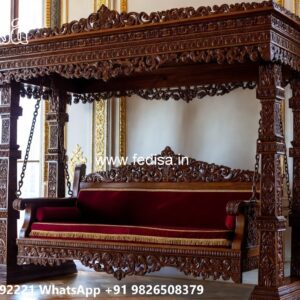 Premium Wood Carving Swing Design for Luxury Hall Decor No-2696