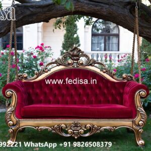 Royal Wood Carving Swing Design with Palace Inspired Carving No-2697