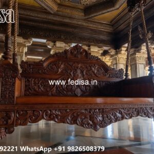 Handmade Wooden Swing Design with Royal Carving Style No-2704