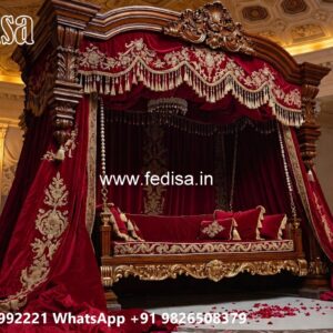 Indoor Luxury Wooden Swing Design with Soft Cushions