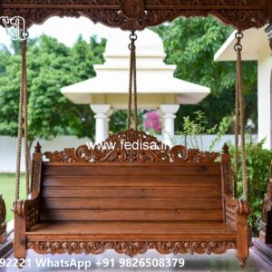 Wooden Swing Design for Cozy Indoor Seating Corner