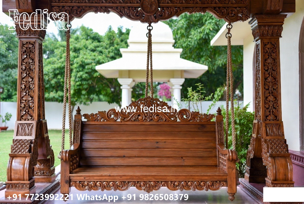 Wooden Swing Design for Cozy Indoor Seating Corner