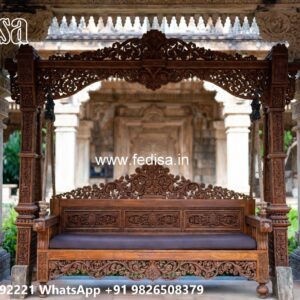 Stylish Wooden Swing Design for Elegant Home Ambience No-2757