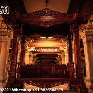 Wooden Swing Design with Handcrafted Royal Detailing No-2764