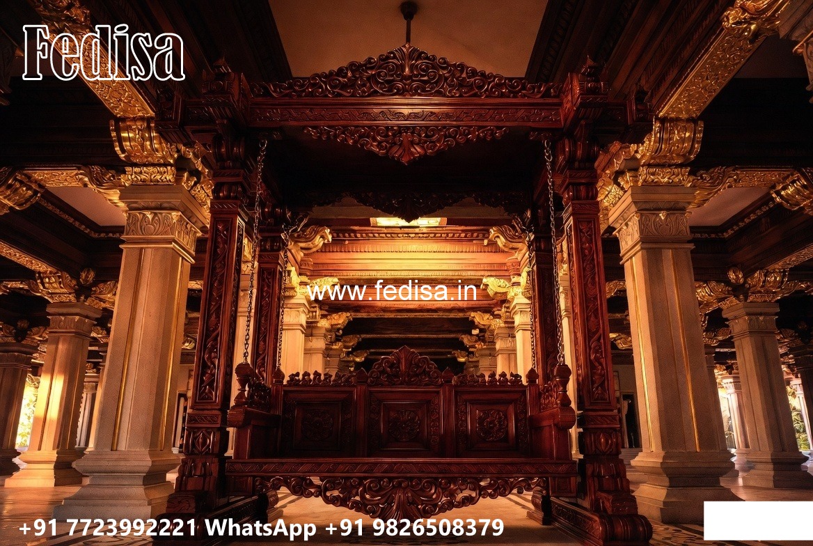 Wooden Swing Design with Handcrafted Royal Detailing No-2764