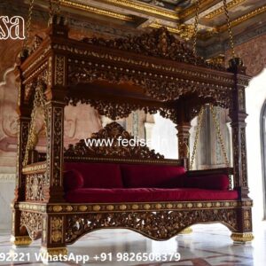 Wooden Swing Design with Antique Polish Finishing No-2766