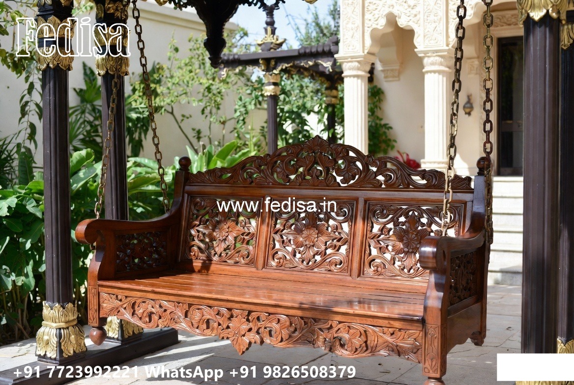 Wooden Swing Design for Traditional Indian Interior Decor No-2769