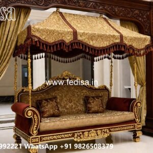 Handcrafted Wooden Swing Design with Royal Elegance No-2791