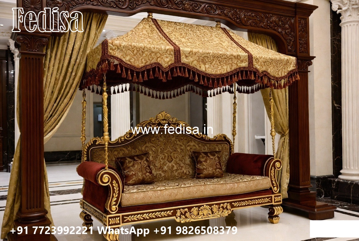 Handcrafted Wooden Swing Design with Royal Elegance No-2791