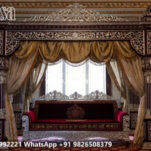 Wooden Swing Design with Designer Carving Artwork No-2794