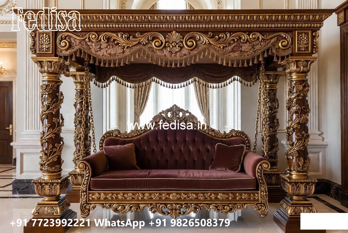Stylish Wooden Swing Design for Indoor Comfort Area No-2796
