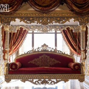 Wooden Classic Swing Design with Floral Detailing No-2955