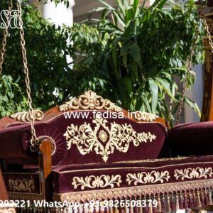 Classic Swing Design with Artistic Wooden Carvings No-2989
