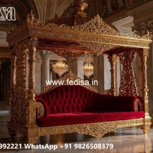 Luxury Wood Carving Swing Design for Indoor Home Decor No-3054