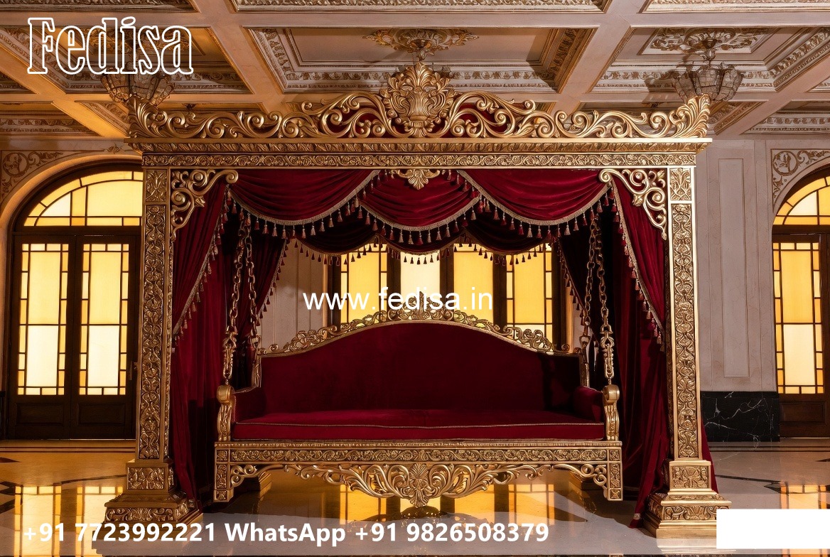 Beautiful Wood Carving Swing Design for Hall Decoration No-3059