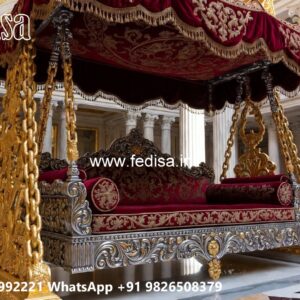 Wood Carving Swing Design with Decorative Wooden Artwork No-3064