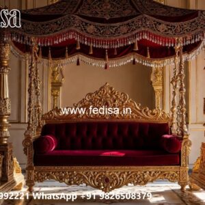 Artistic Wood Carving Swing Design for Elegant Interiors No-3067