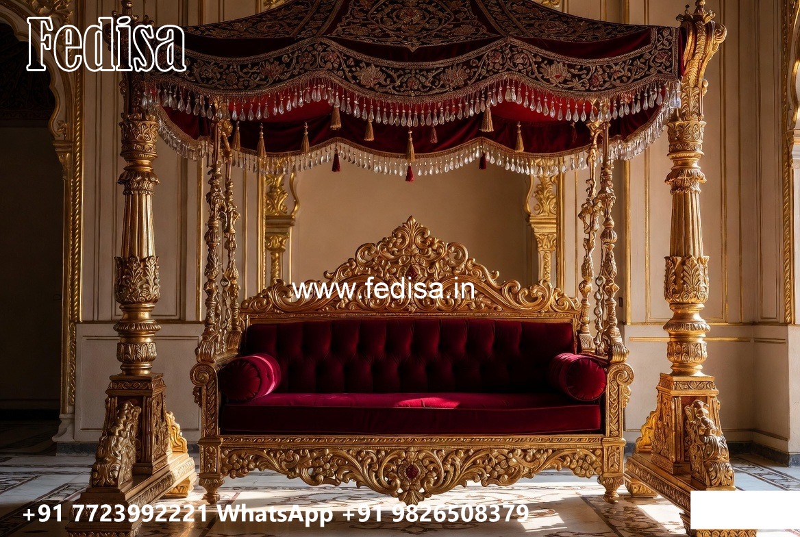 Artistic Wood Carving Swing Design for Elegant Interiors No-3067